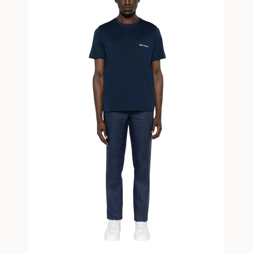 T-Shirt Kiton - Coton - Bleu Marine