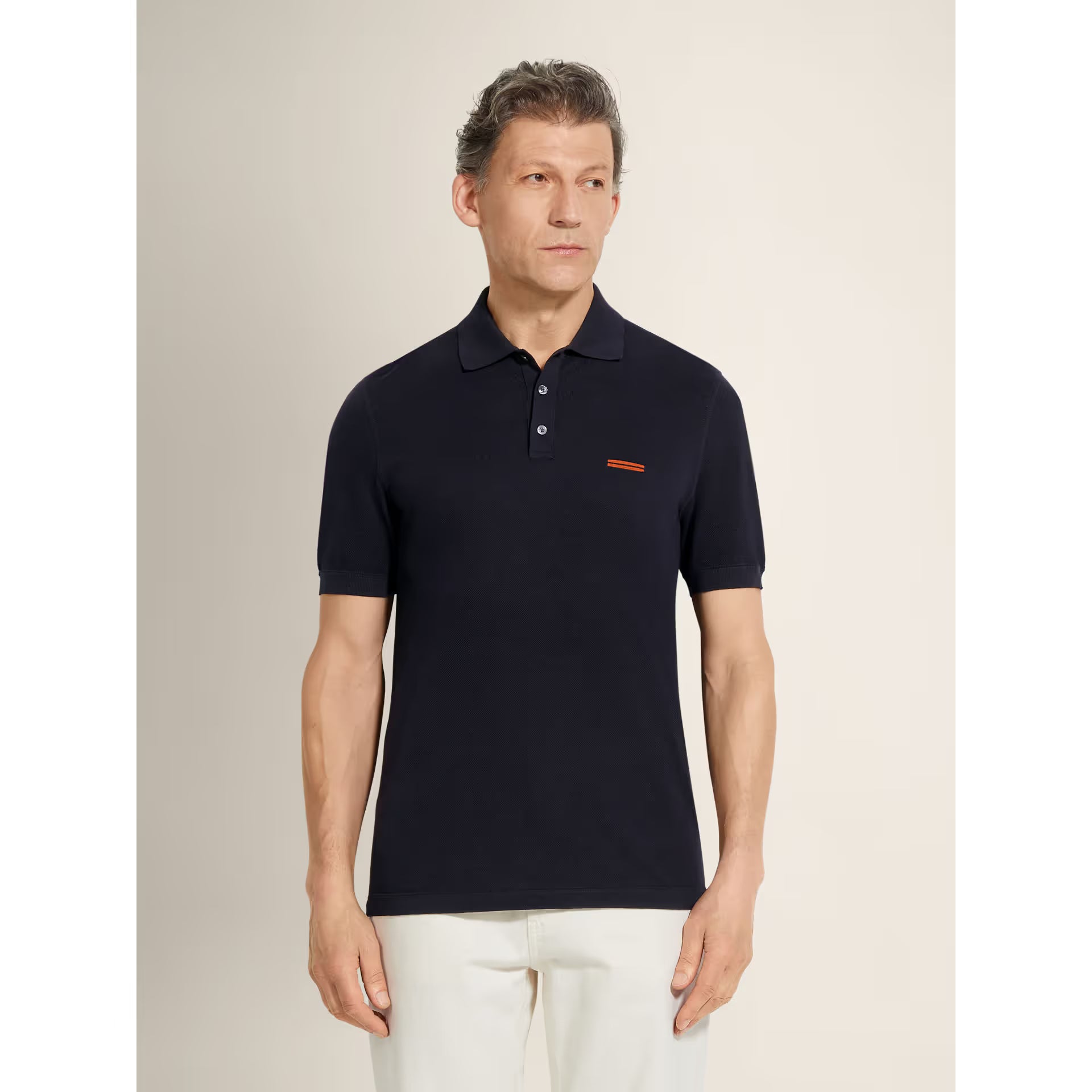 Polo Zegna - Coton - Bleu marine