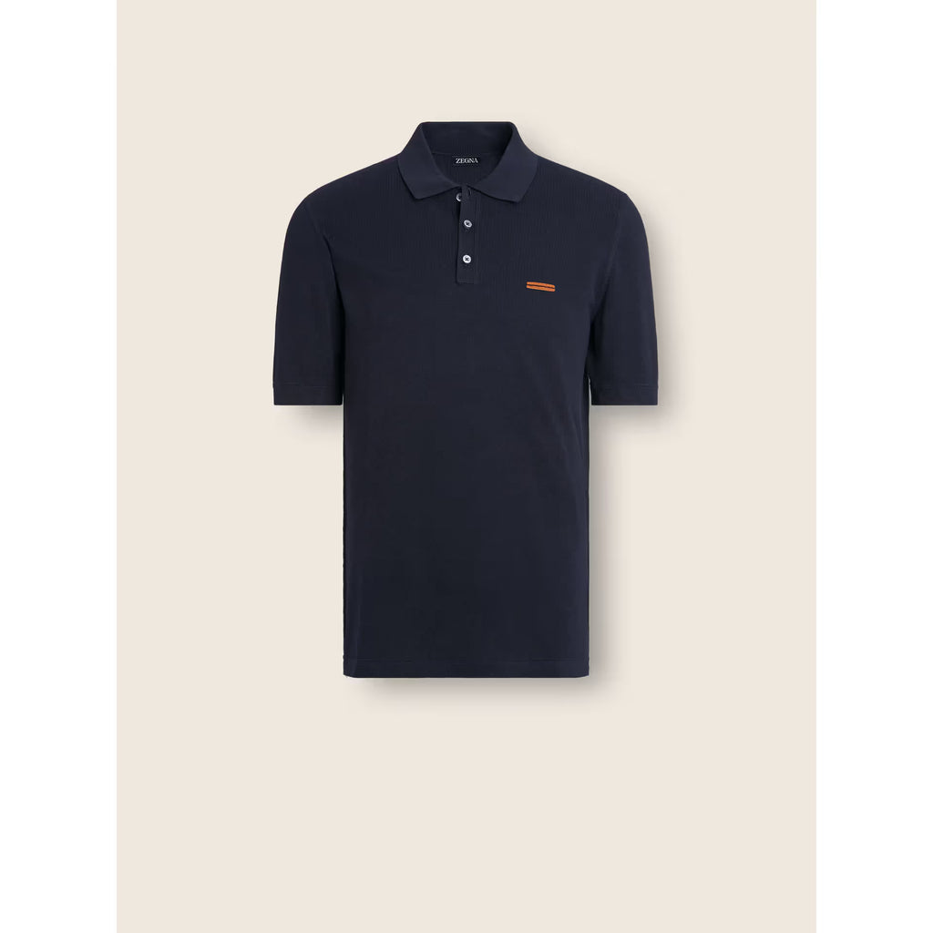 Polo Zegna - Coton - Bleu marine