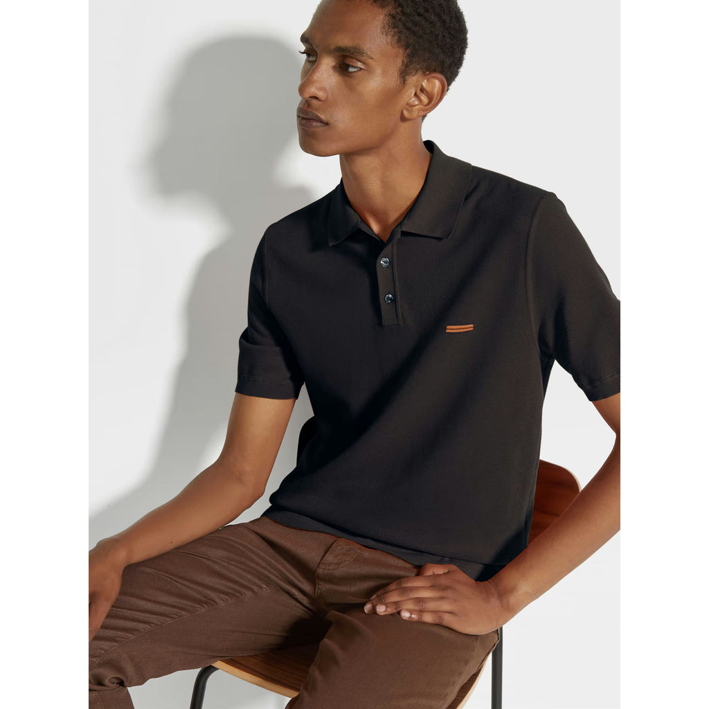 Polo Zegna - Coton - Noir