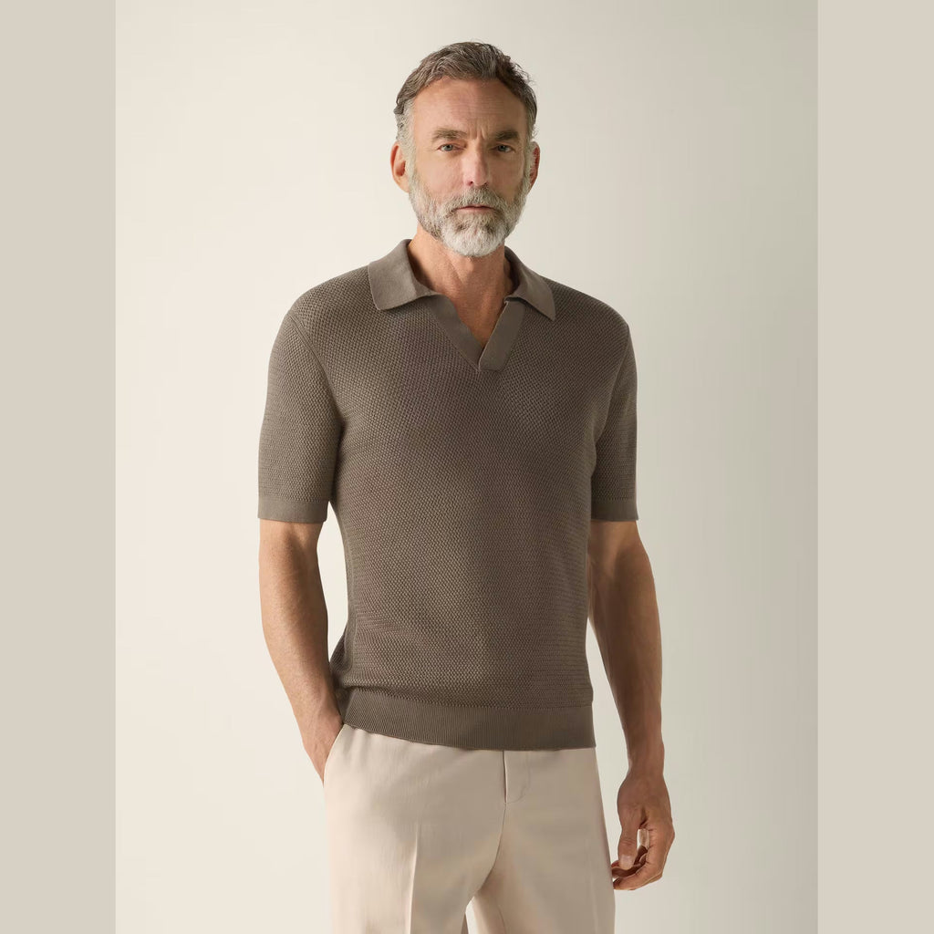 Polo Zegna - Coton - Taupe Foncé