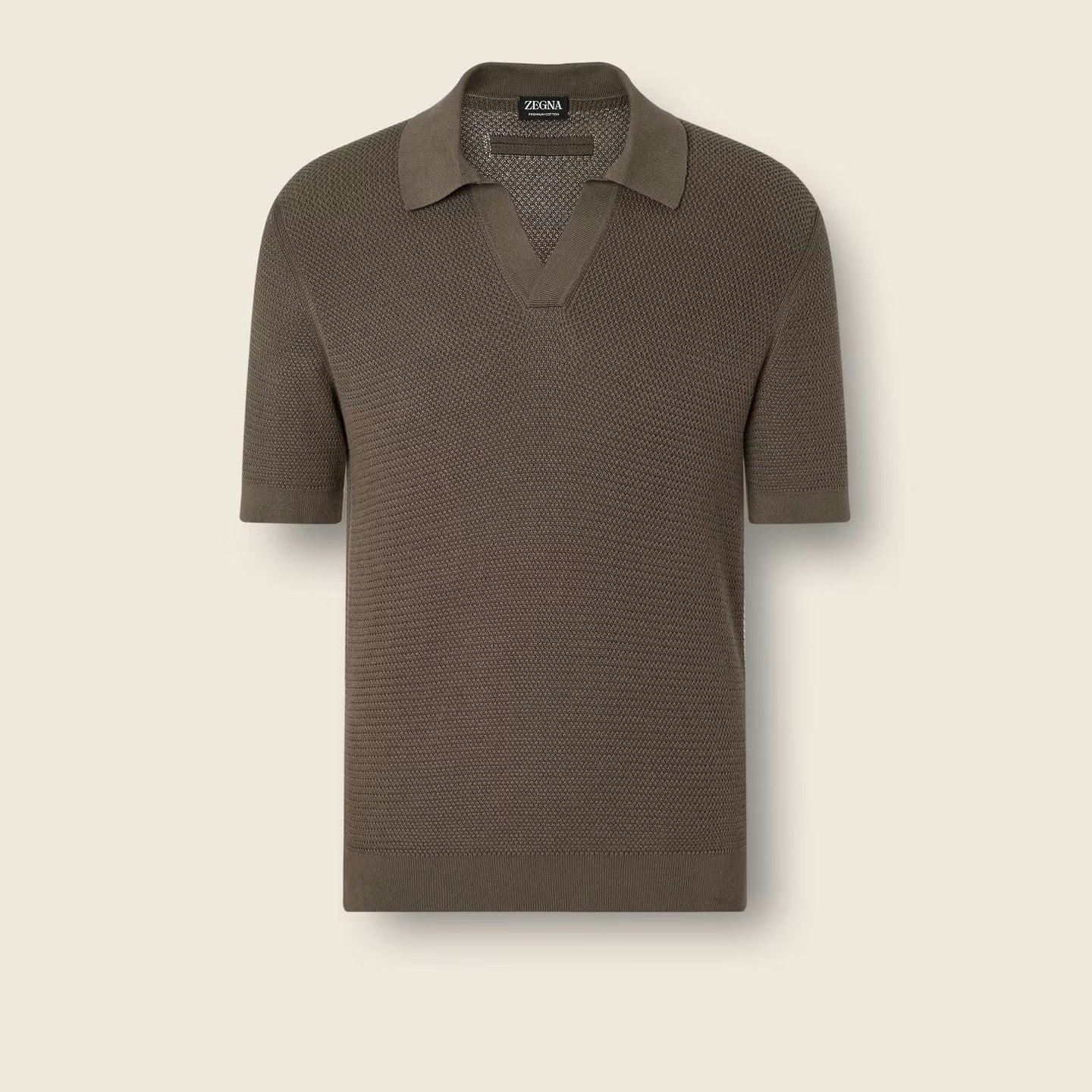 Polo Zegna - Coton - Taupe Foncé