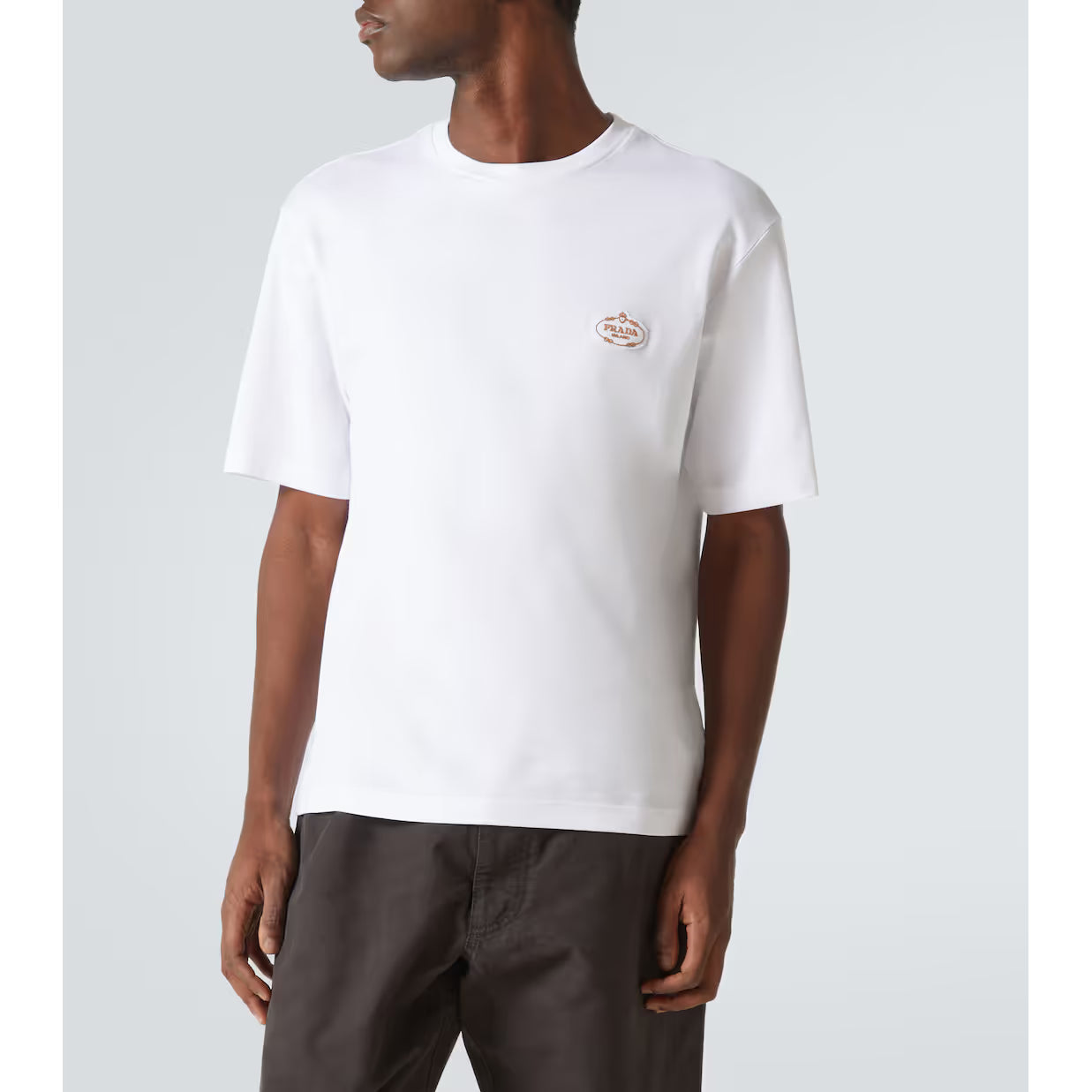 T-Shirt Prada - Interlock - Coton - Blanc