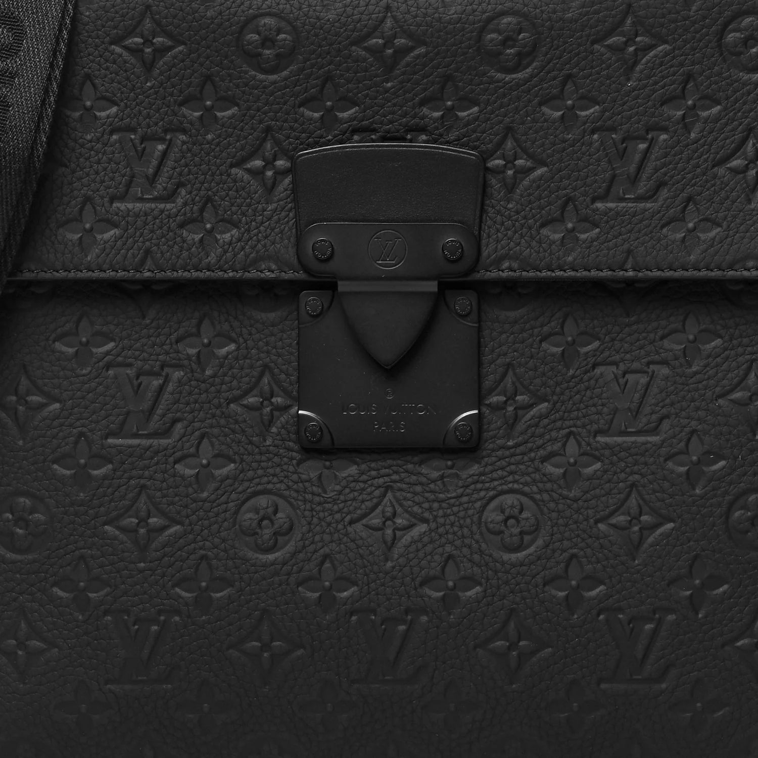 Porte-documents Louis Vuitton - S-Lock - Cuir Taurillon Monogram - Noir