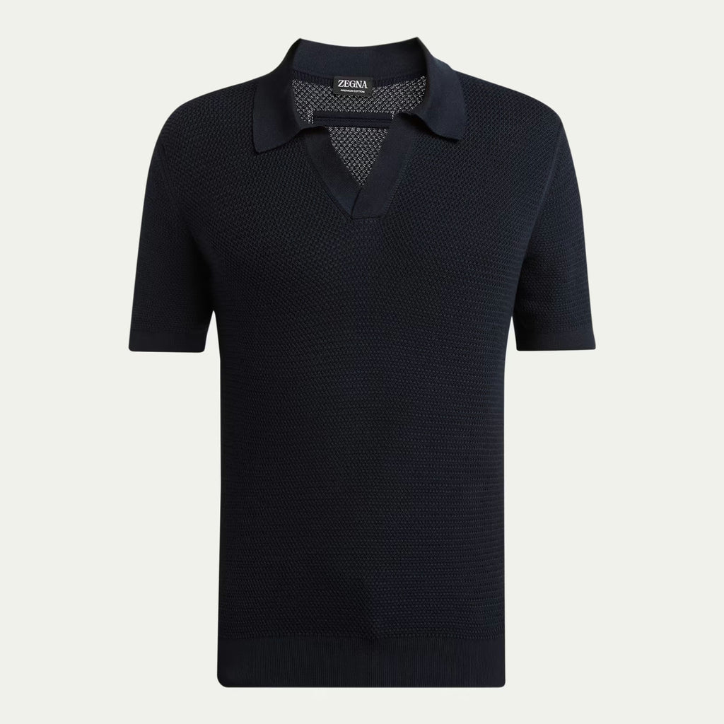 Polo Zegna - Coton - Bleu Marine