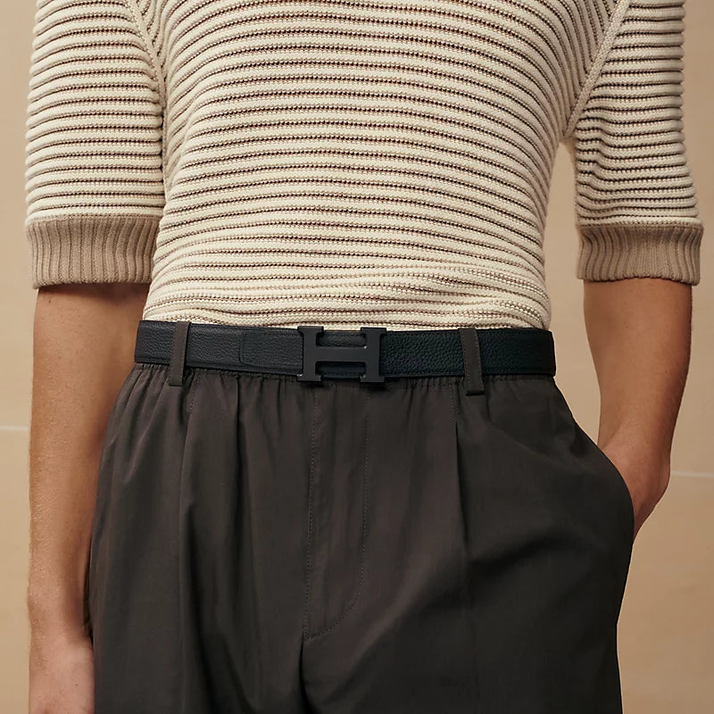 Ceinture Hermes - Boucle H - Noir