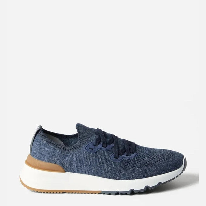 Espadrilles Brunello Cucinelli - En maille de coton technique - Bleu