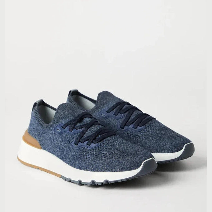Espadrilles Brunello Cucinelli - En maille de coton technique - Bleu