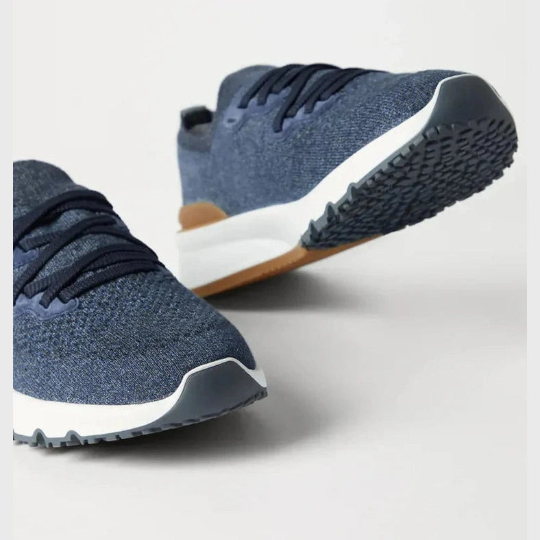 Espadrilles Brunello Cucinelli - En maille de coton technique - Bleu