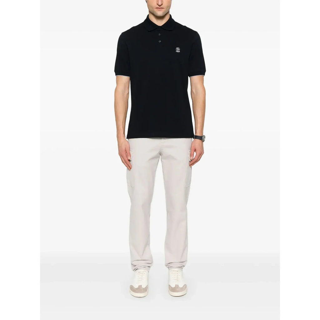 Polo Brunello Cucinelli - Coton - Noir