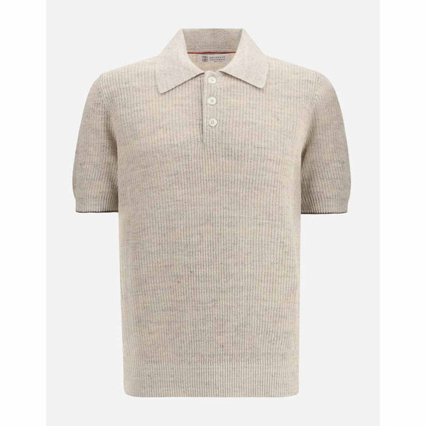 Polo Brunello Cucinelli - Lin/Coton - Beige
