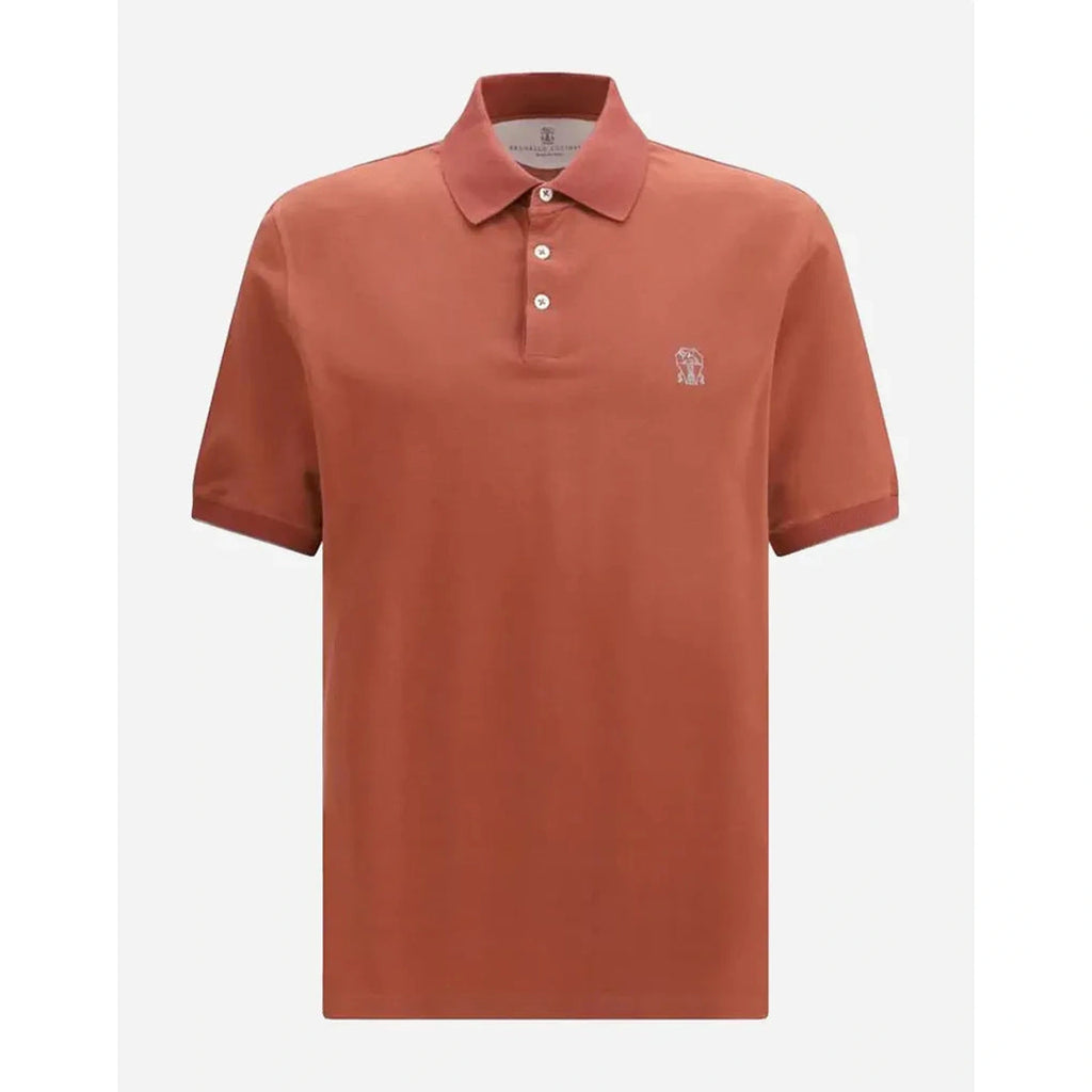Polo Brunello Cucinelli - Coton - Orange