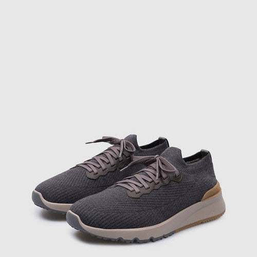 Espadrilles Brunello Cucinelli - En maille de coton technique - Gris
