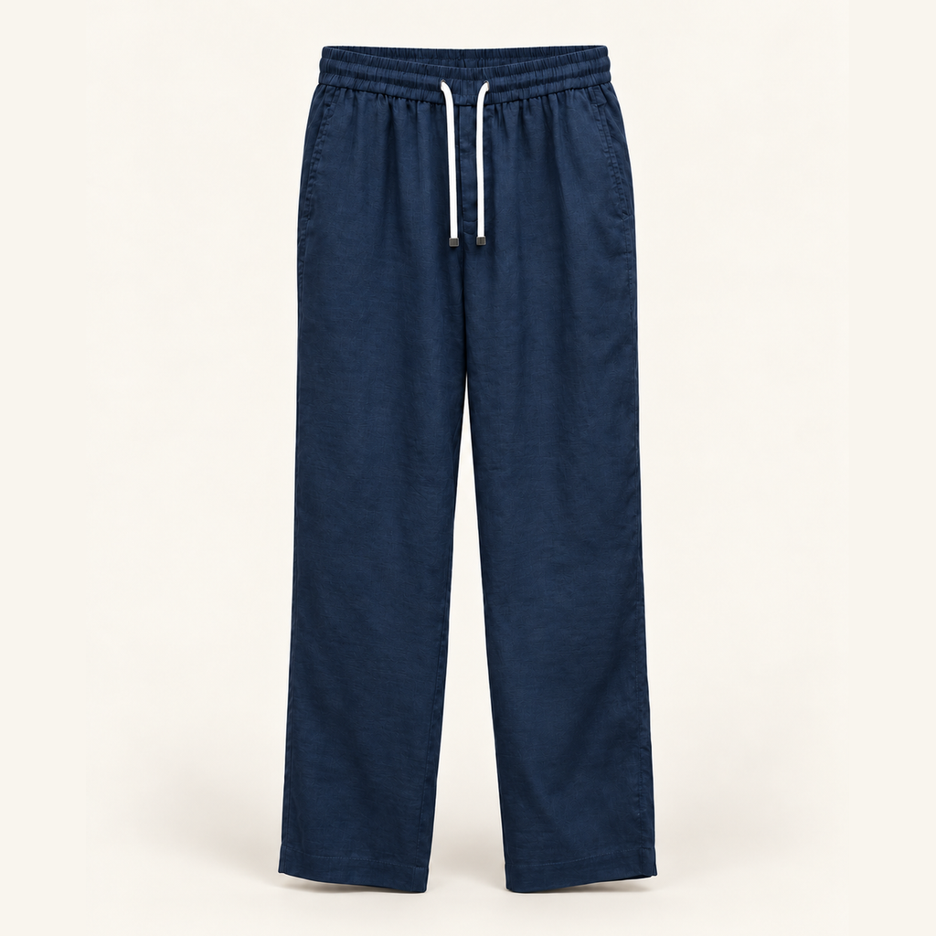 Pantalon Loro Piana - Lin - Bleu Marine