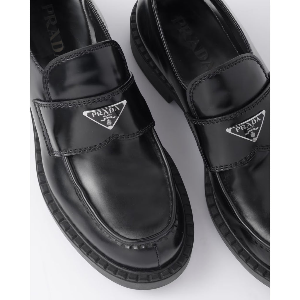 Mocassin Prada - Cuir Brossé - Noir