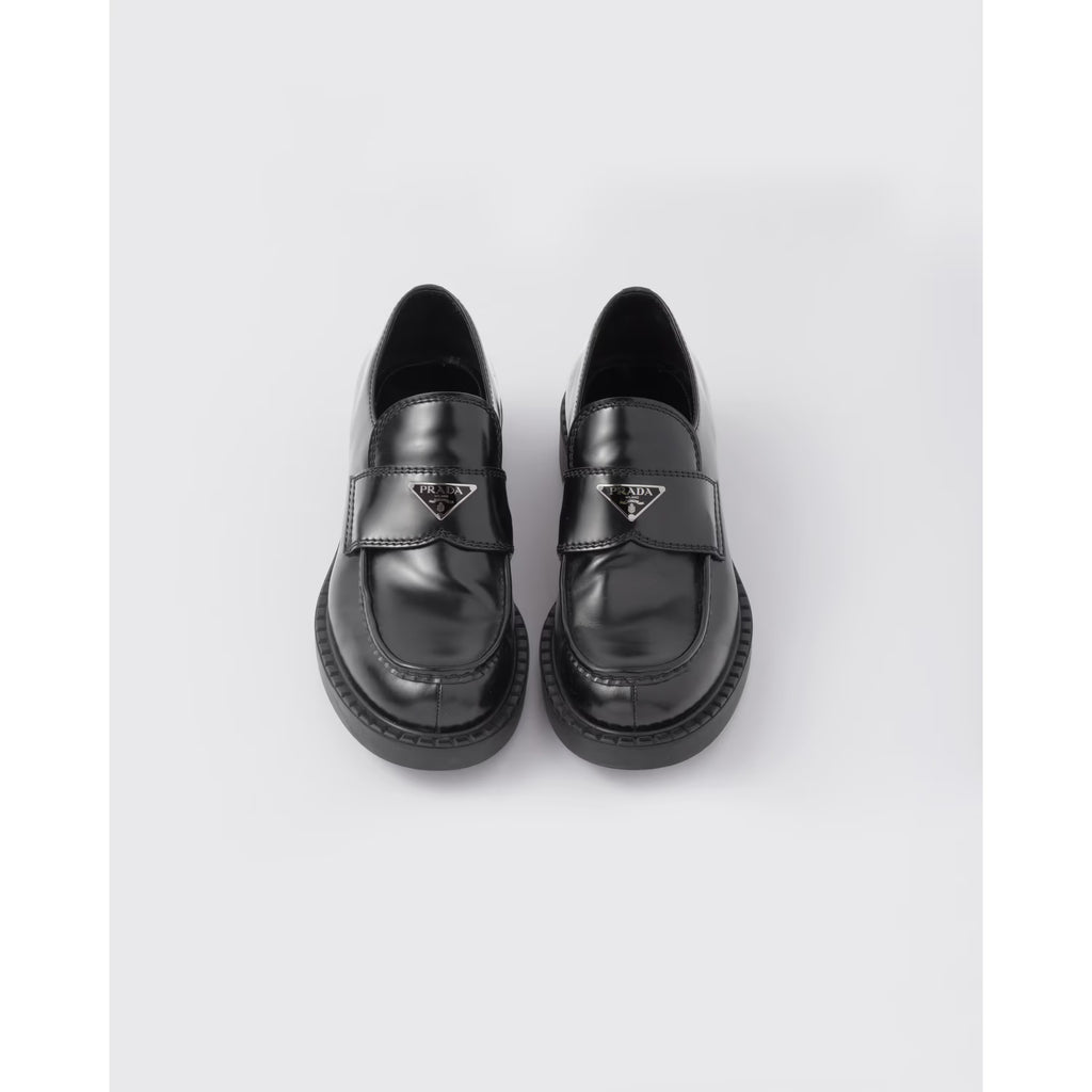 Mocassin Prada - Cuir Brossé - Noir