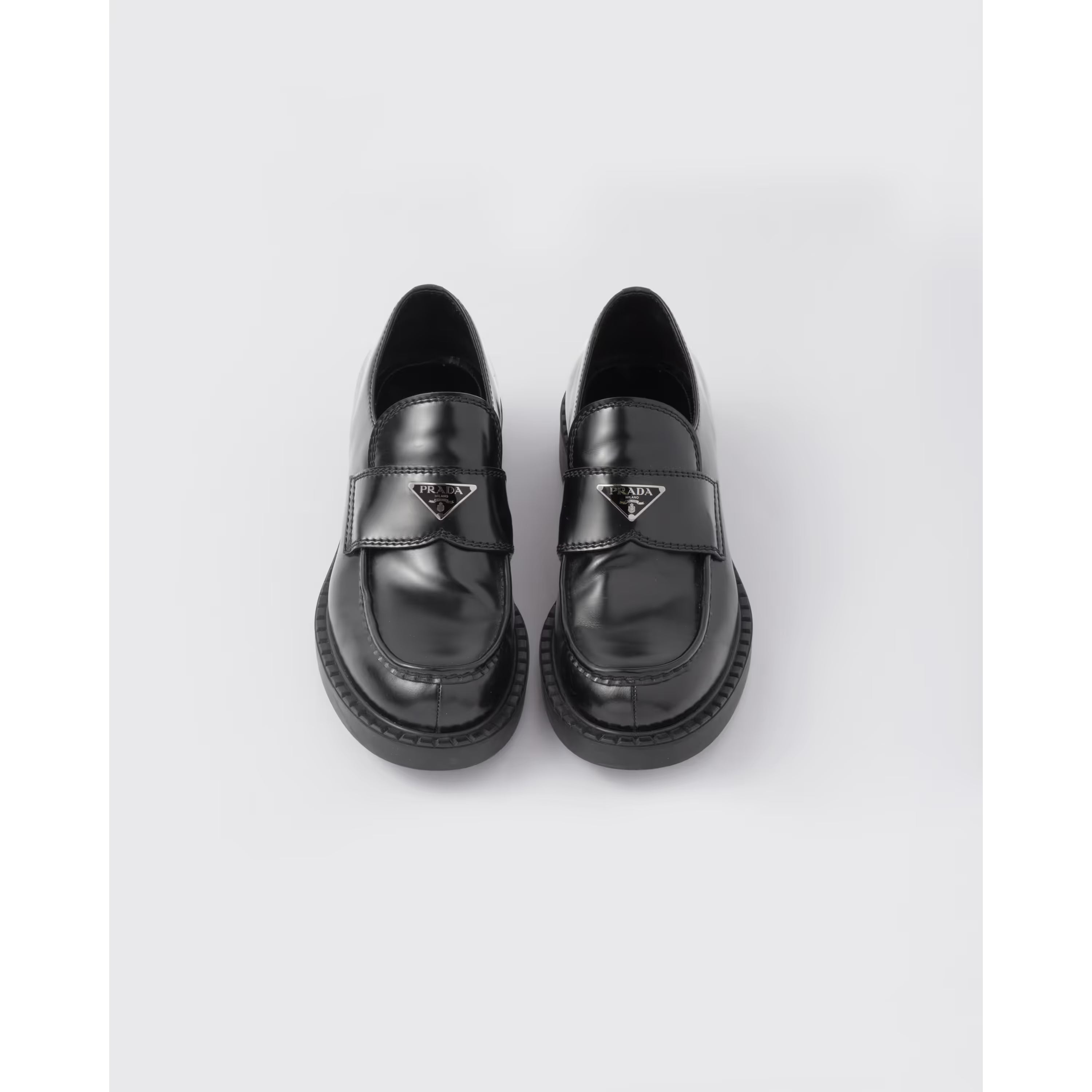 Mocassin Prada - Cuir Brossé - Noir