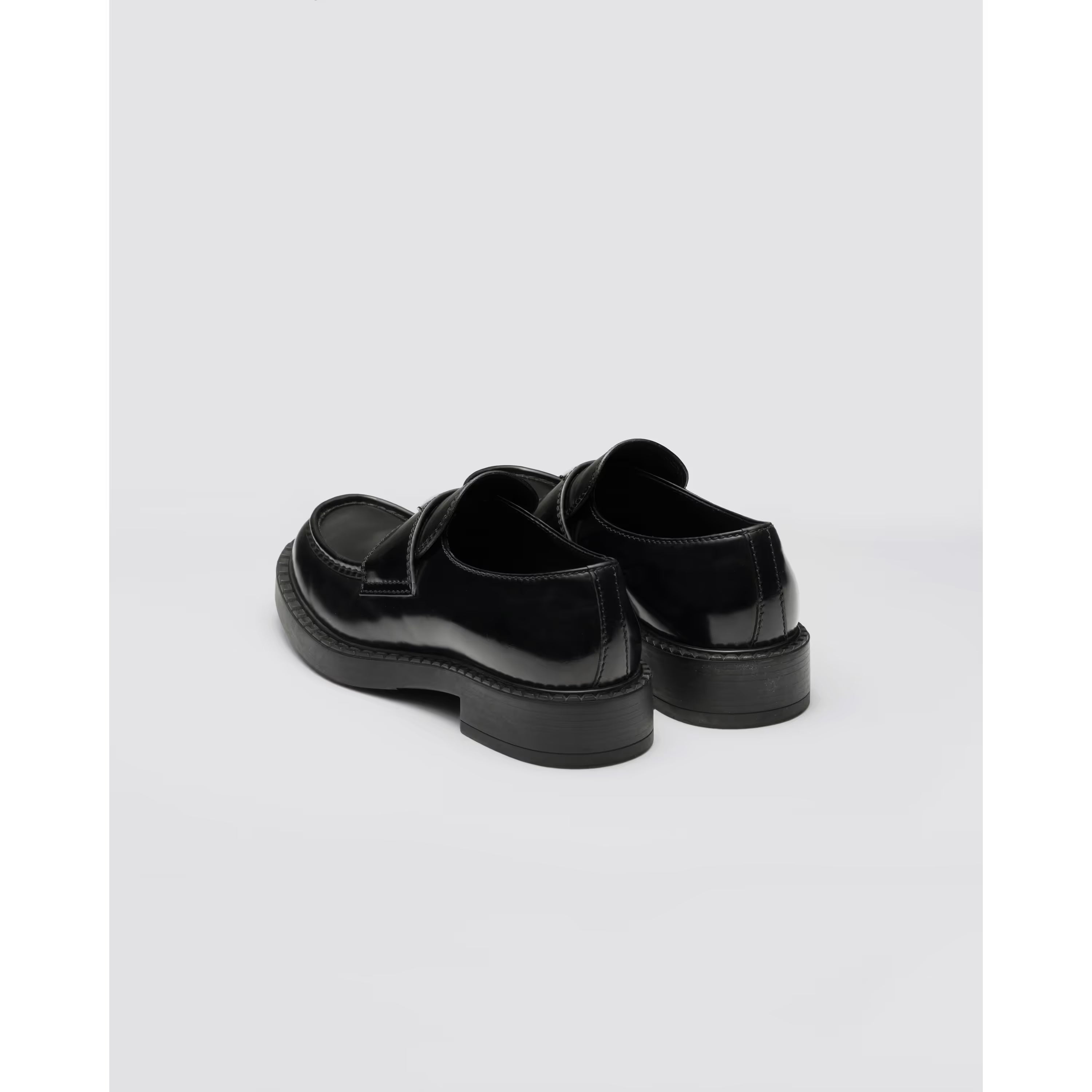 Mocassin Prada - Cuir Brossé - Noir