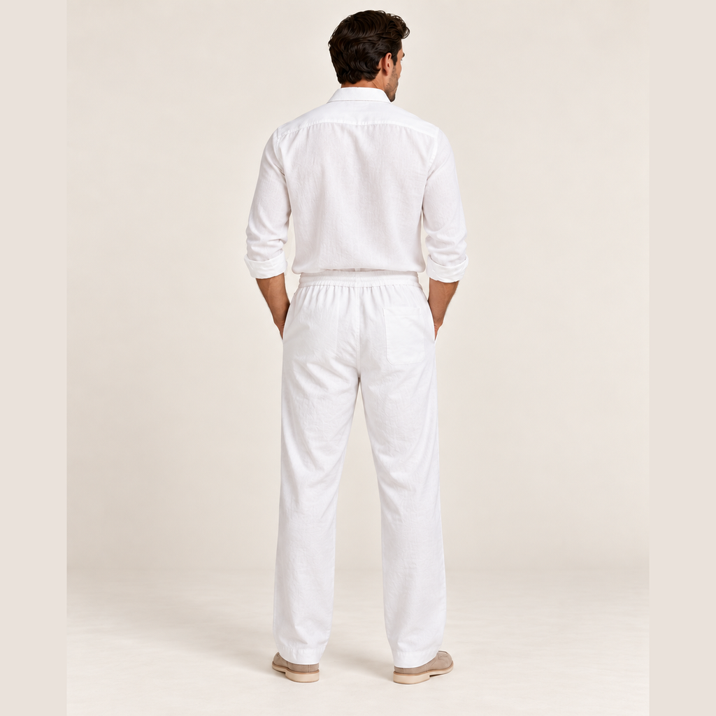 Pantalon Loro Piana - Lin - Blanc