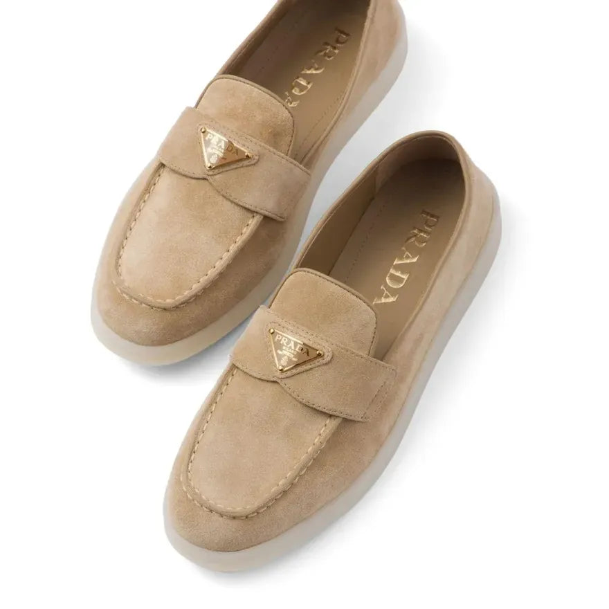 Mocassin Prada - Monogram - Beige