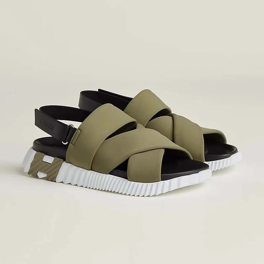 Sandales Hermes - Electric - Vert Militaire