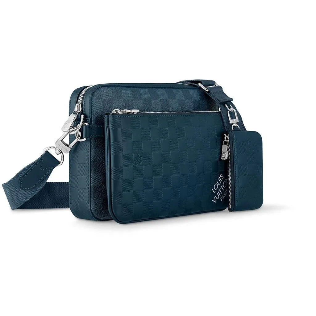 Sacoche Louis Vuitton - Trio Messenger - Bleu Marine