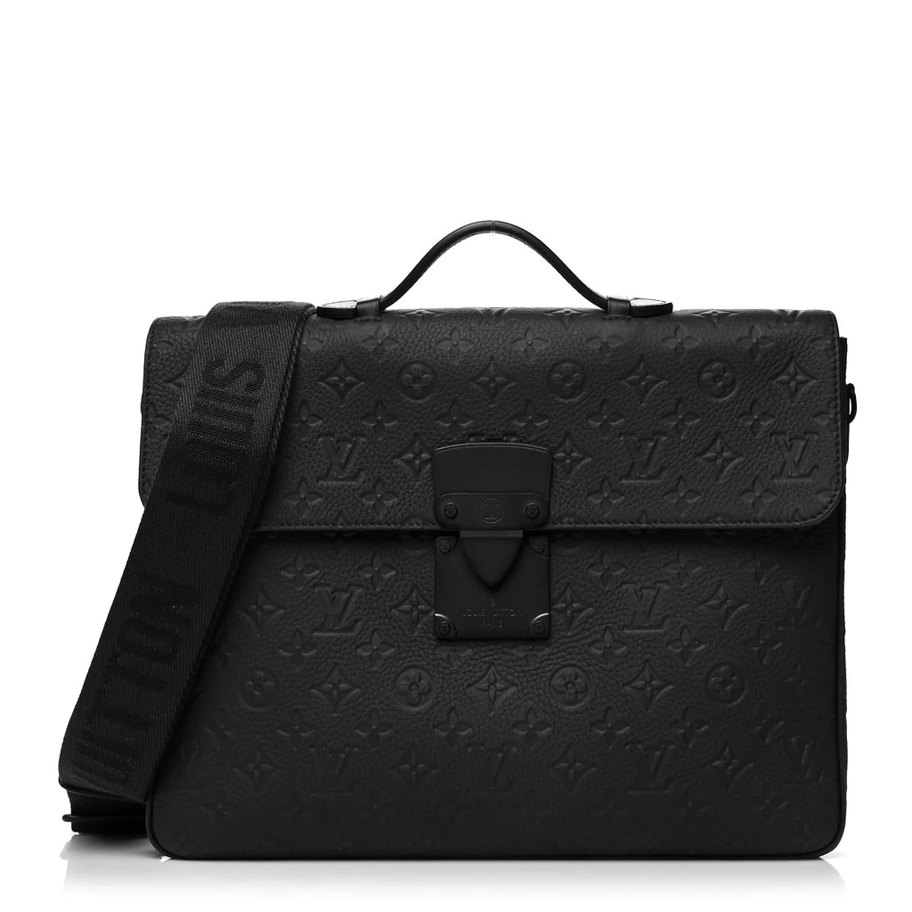 Porte-documents Louis Vuitton - S-Lock - Cuir Taurillon Monogram - Noir