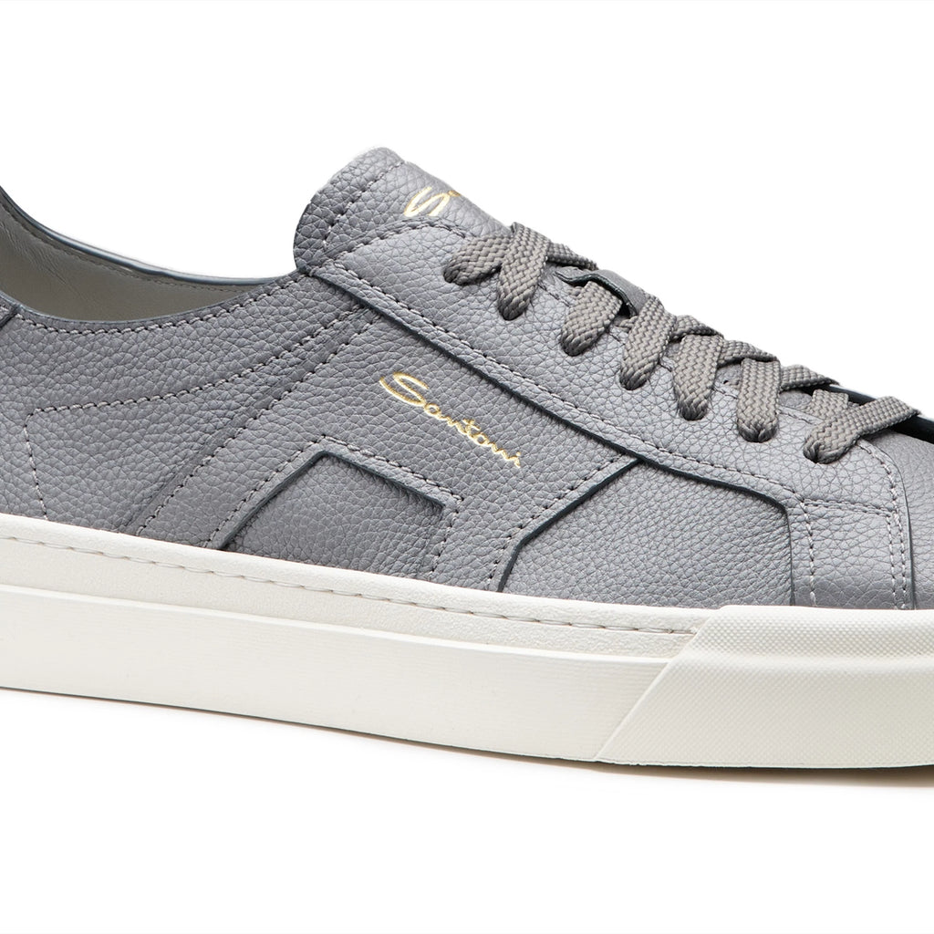 Espadrilles Santoni - Double Buckle - Cuir - Gris