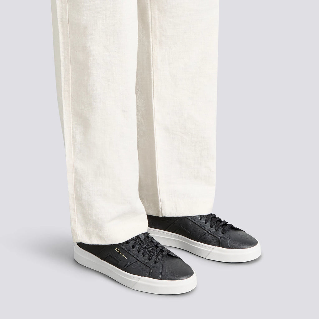 Espadrilles Santoni - Double Buckle - Cuir - Bleu