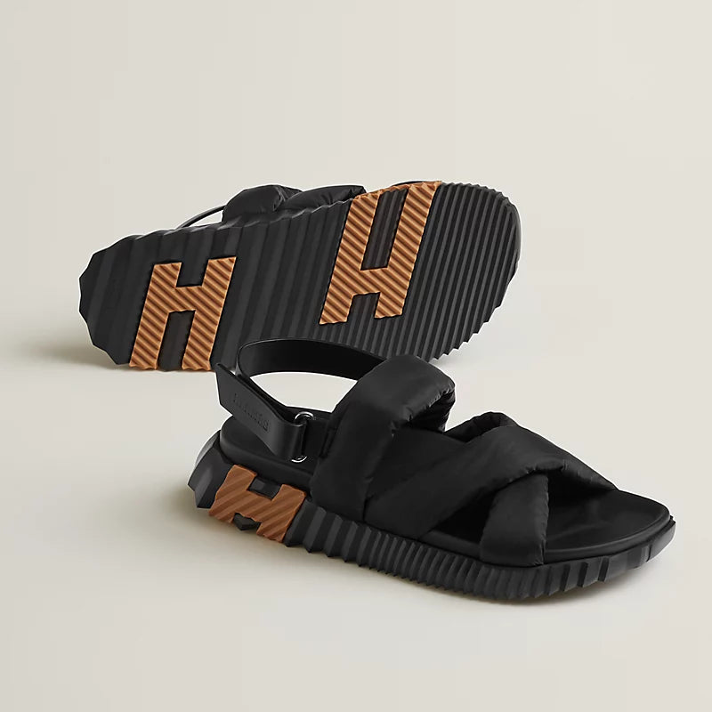 Sandales Hermes - Electric - Noir / H Miel