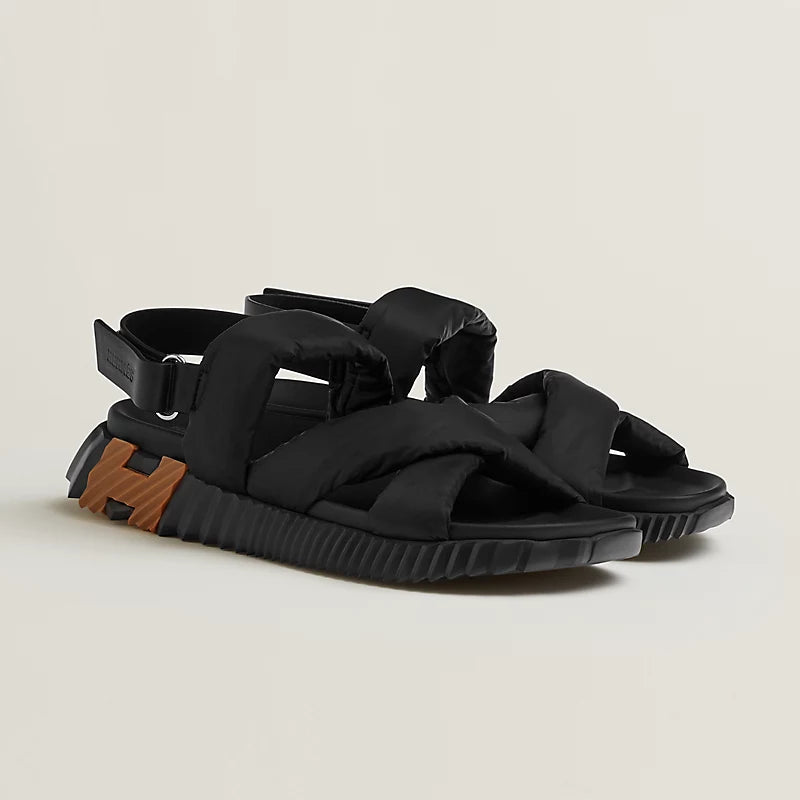 Sandales Hermes - Electric - Noir / H Miel