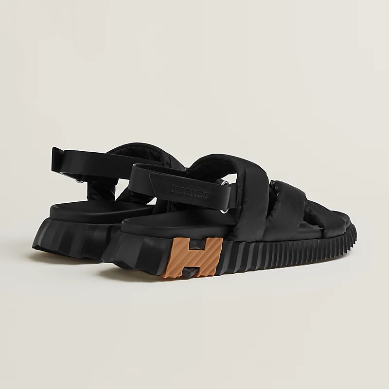 Sandales Hermes - Electric - Noir / H Miel