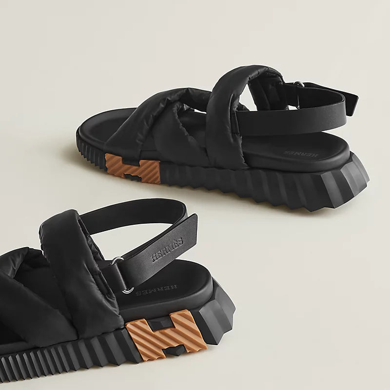Sandales Hermes - Electric - Noir / H Miel