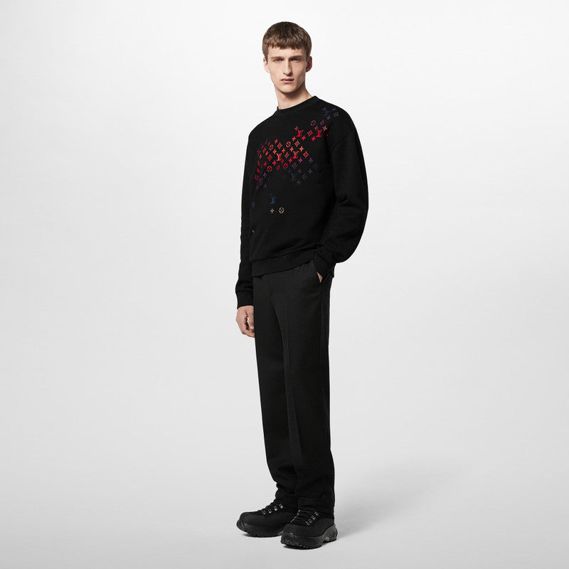 Pull Louis Vuitton - Coton - Logo Brodé - Noir
