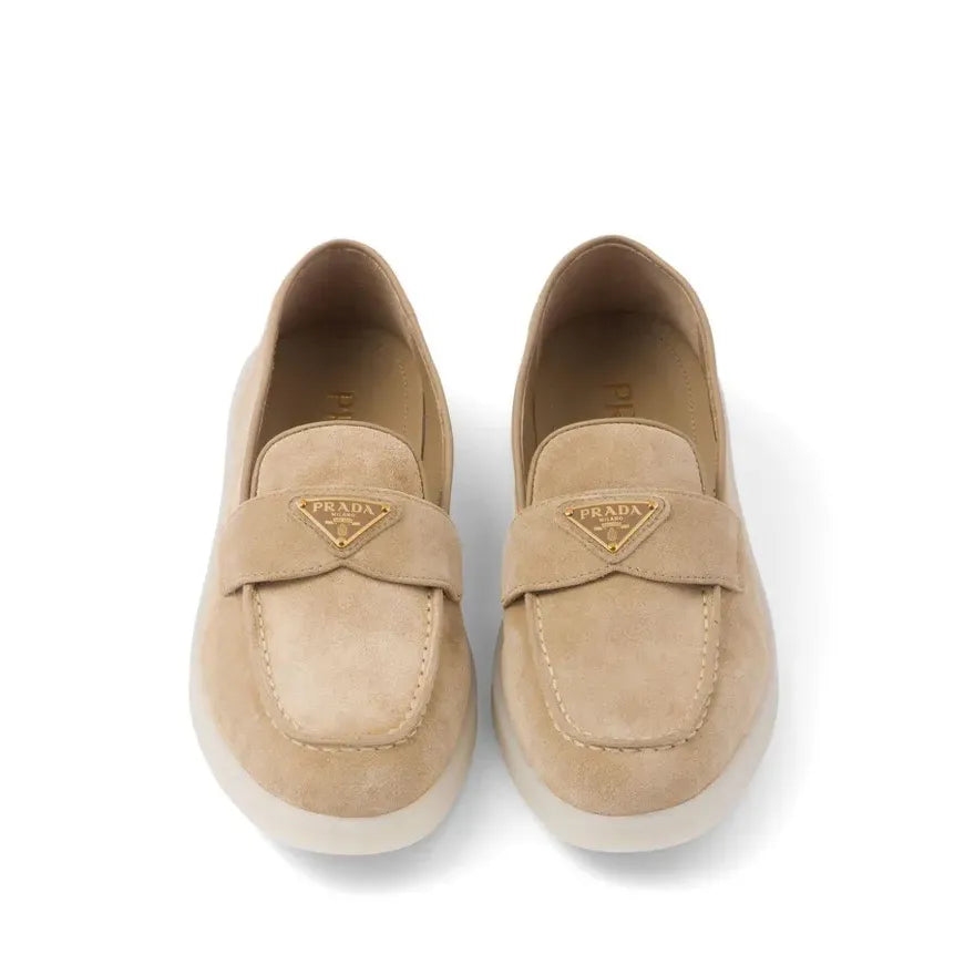 Mocassin Prada - Monogram - Beige