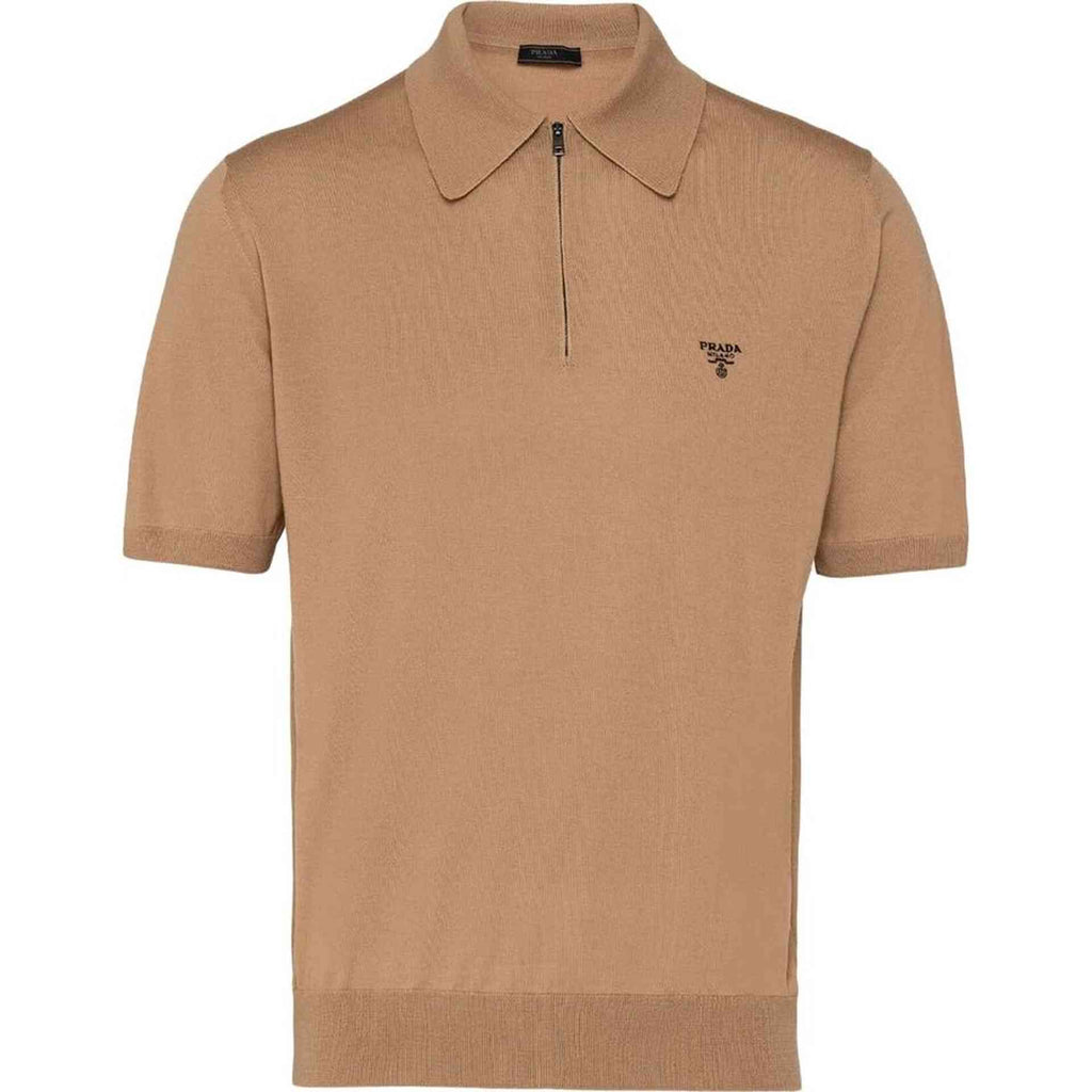 Polo Prada - Laine à col zippé - Marron
