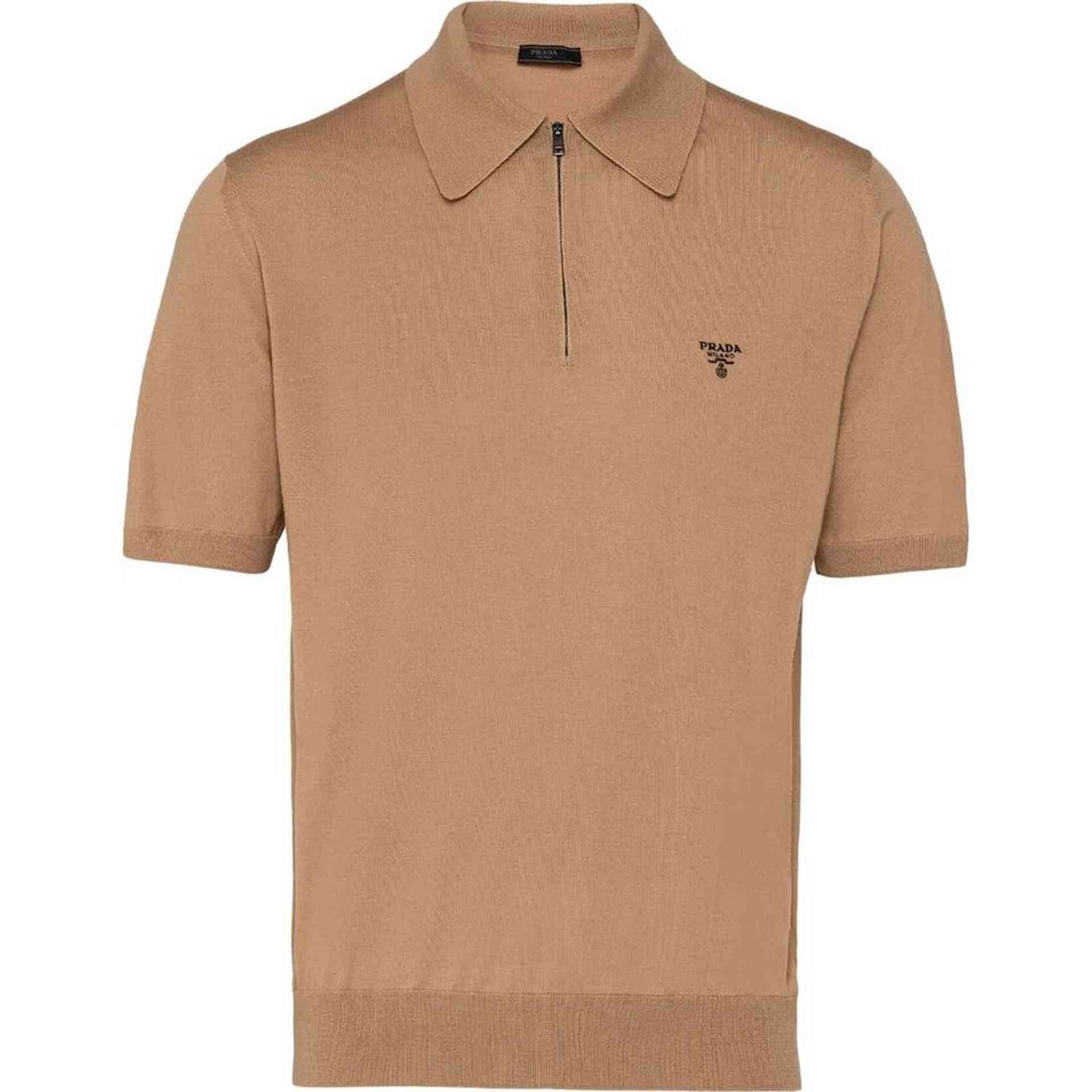 Polo Prada - Laine à col zippé - Marron