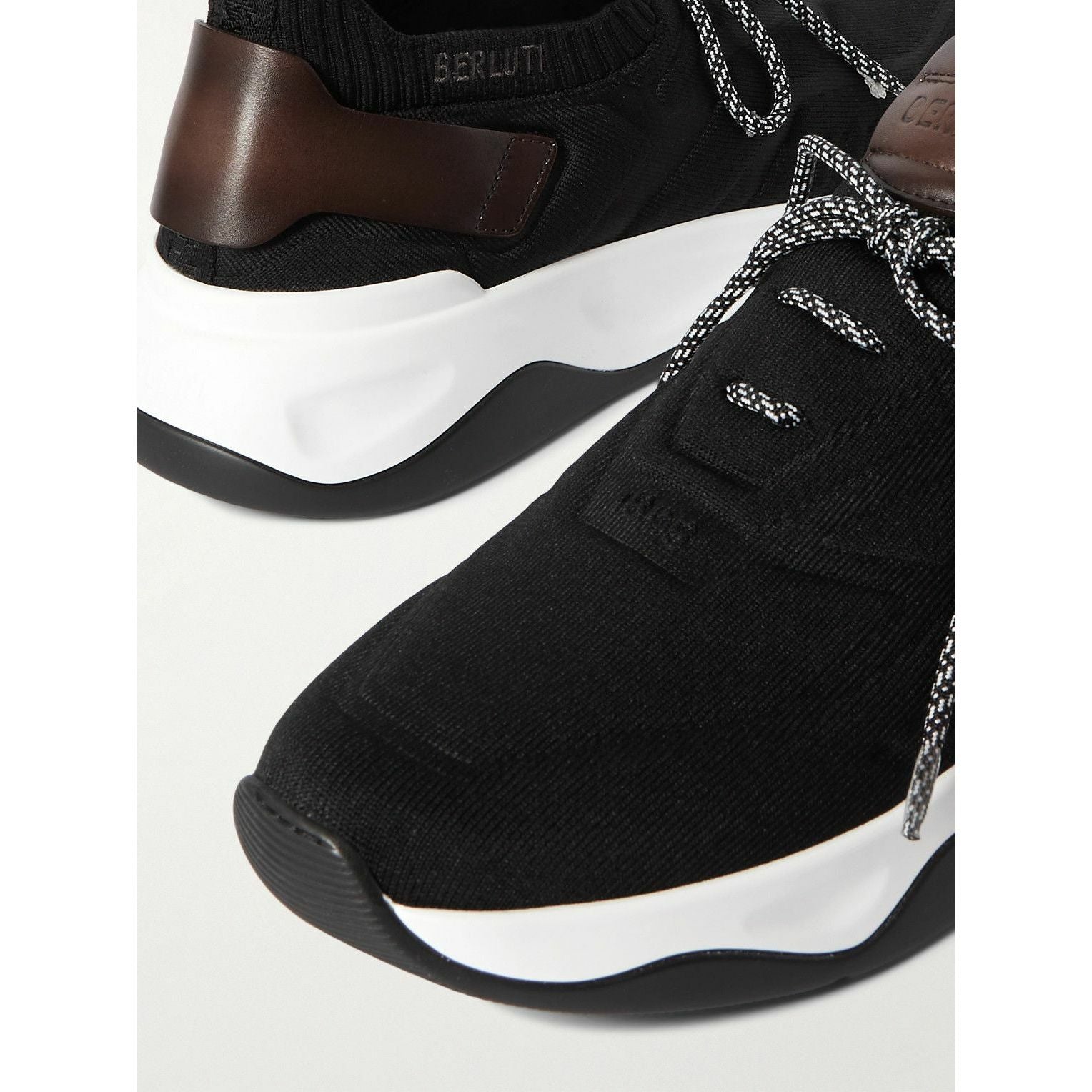 Espadrilles Berluti - Shadow - Lin et Cuir  - Noir