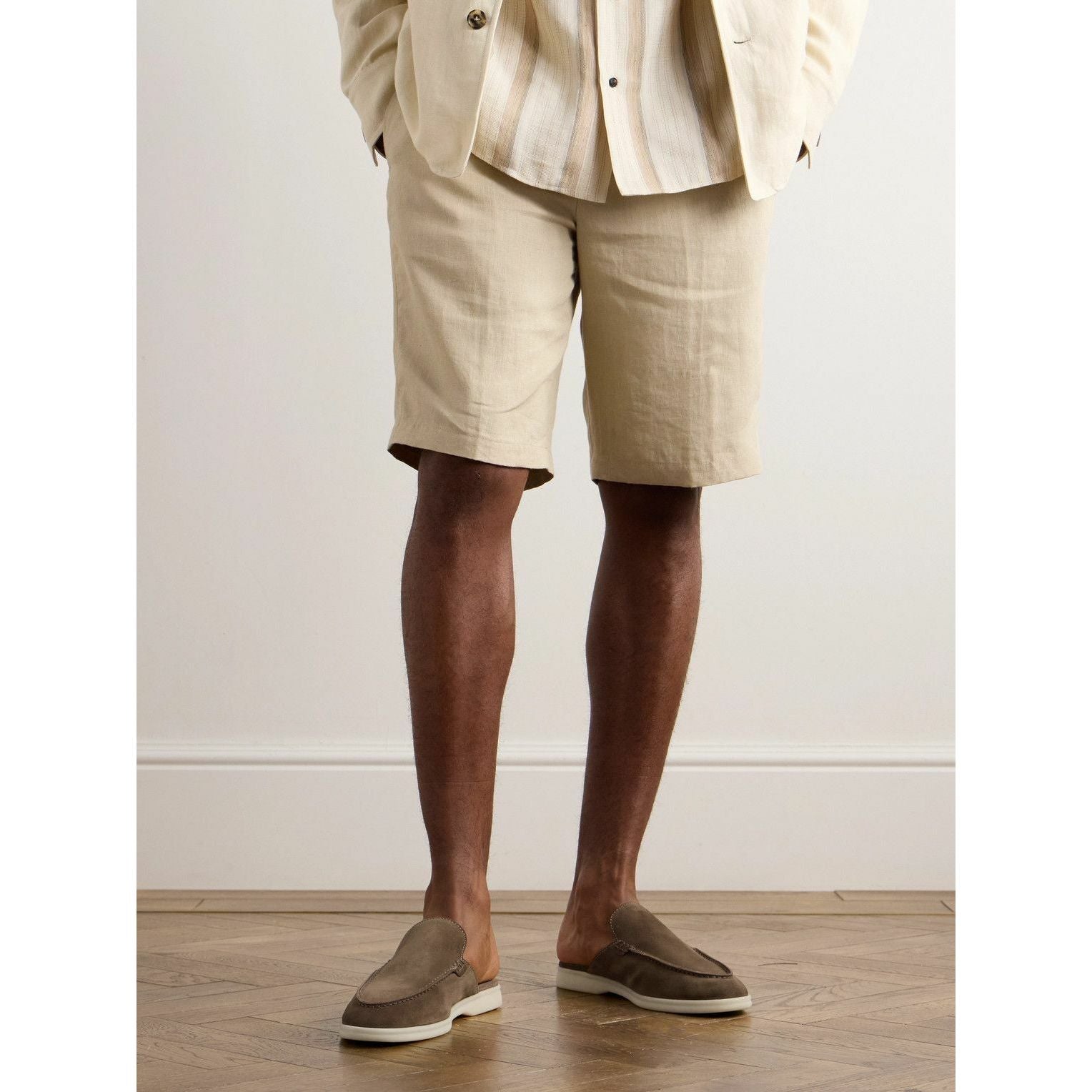 Mules Loro Piana - Walk Suede - Marron Foncé