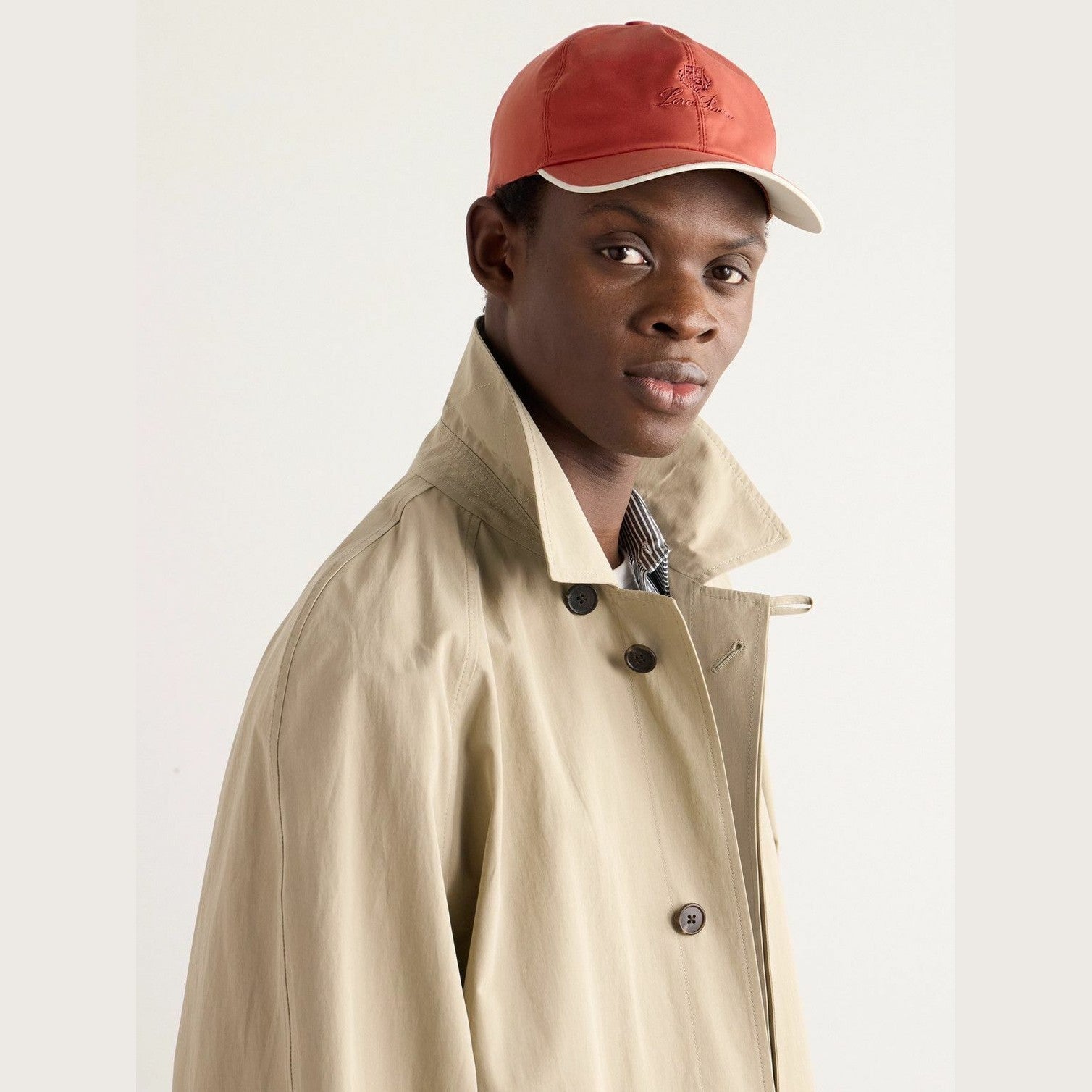Casquette Loro Piana - Baseball - Bourgogne / Ivory