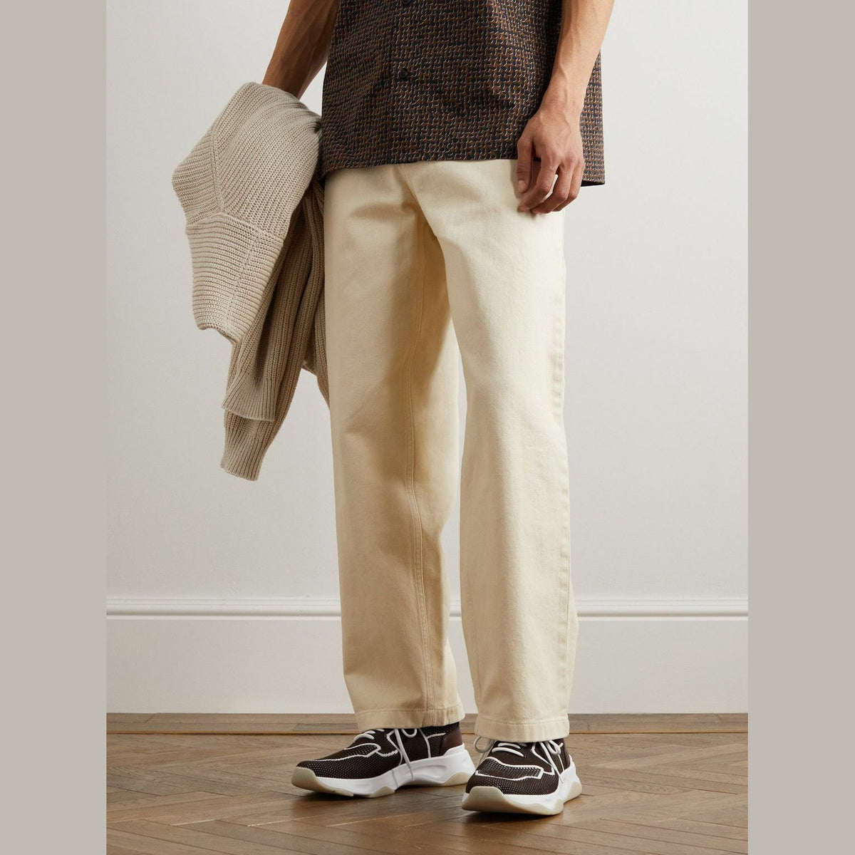 Espadrilles Berluti - Shadow - Maille et Cuir - Marron