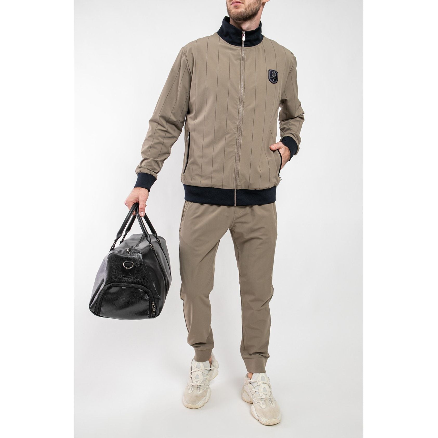 Bomber zippé coloris taupe – Brunello Cucinelli