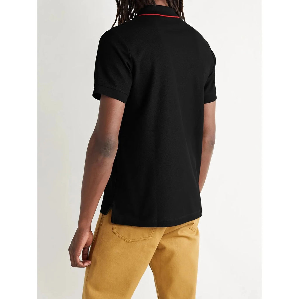 Polo Burberry - Logo Brodé - Noir/Rouge
