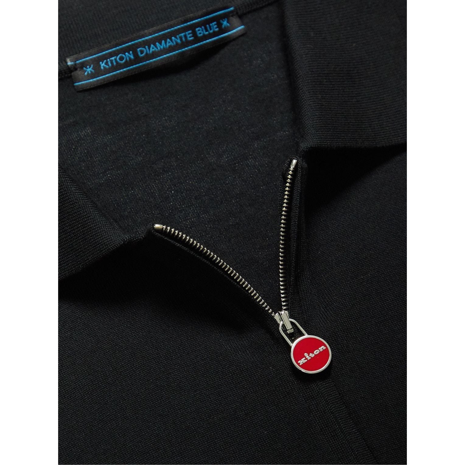 Polo Kiton - Cashmere & Silk-Blend Half-Zip - Noir