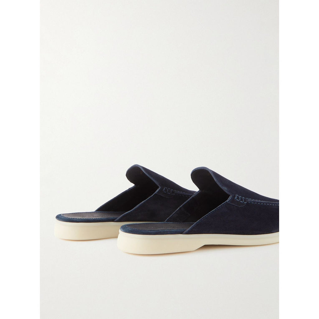 Mules Loro Piana - Walk Suede - Bleu Marine