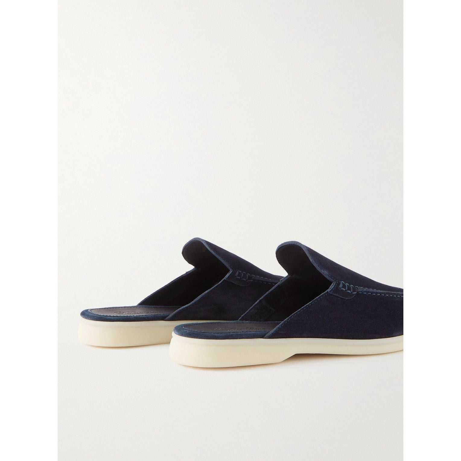 Mules Loro Piana - Walk Suede - Bleu Marine