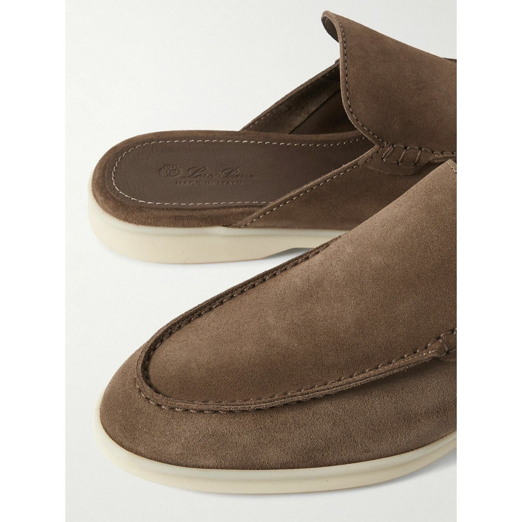 Mules Loro Piana - Walk Suede - Marron Foncé