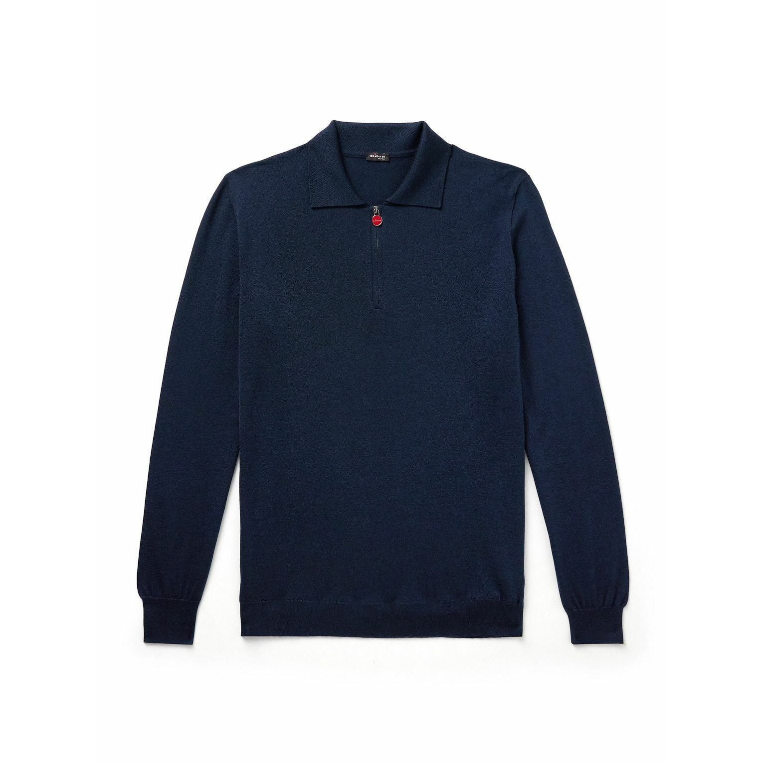 Polo Kiton - Cashmere & Silk-Blend Half-Zip - Bleu