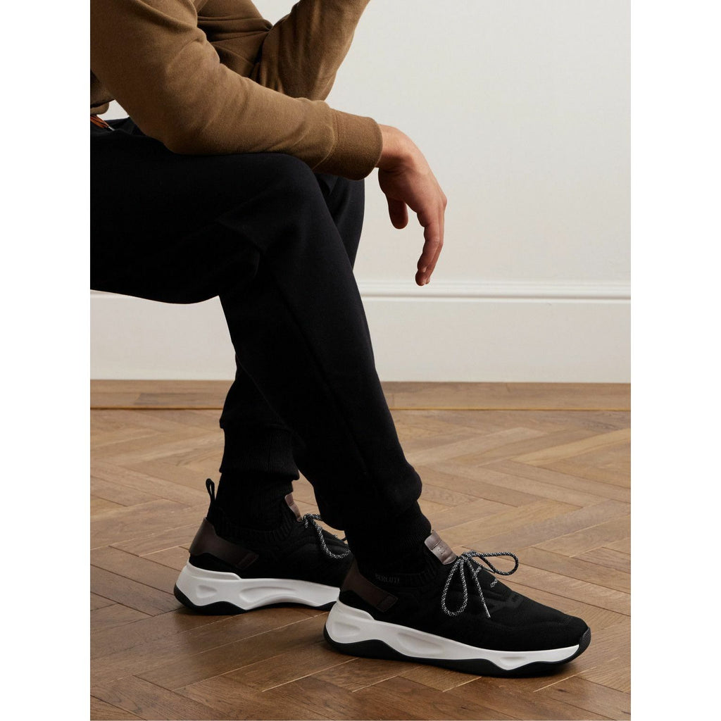 Espadrilles Berluti - Shadow - Lin et Cuir  - Noir