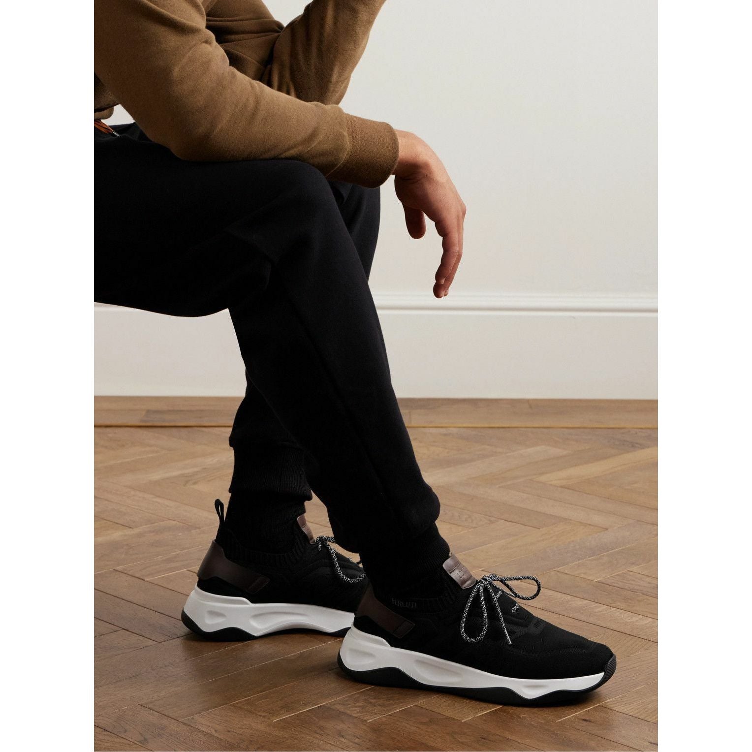 Espadrilles Berluti - Shadow - Lin et Cuir  - Noir